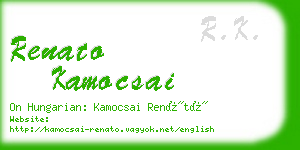 renato kamocsai business card